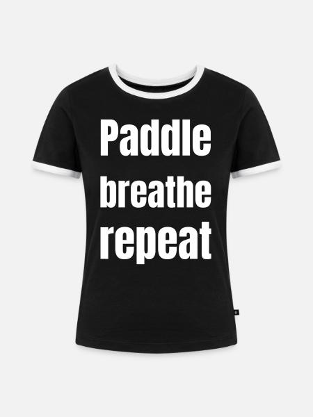 Paddlen - Frauen Kontrast-T-Shirt - Schwarz/Weiß