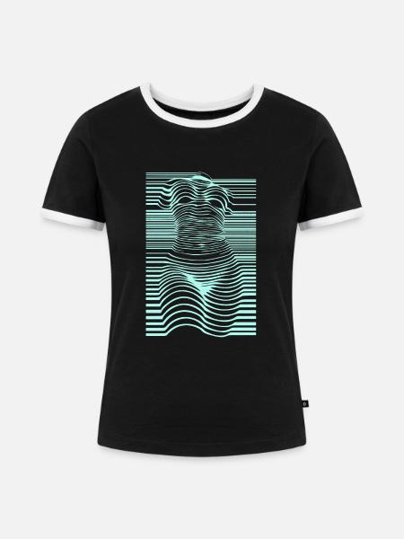 Mannequin Körper einer Frau - Frauen Kontrast-T-Shirt - Schwarz/Weiß