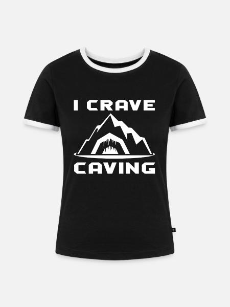 Höhlenforschung - Frauen Kontrast-T-Shirt - Schwarz/Weiß