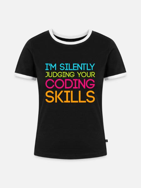 Programmierer Programmieren Informatiker - Frauen Kontrast-T-Shirt - Schwarz/Weiß