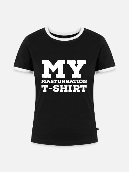 Masturbation - Frauen Kontrast-T-Shirt - Schwarz/Weiß