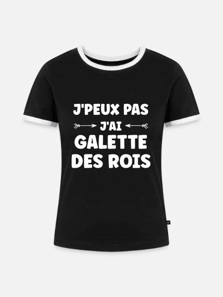 Pfannkuchen - Frauen Kontrast-T-Shirt - Schwarz/Weiß
