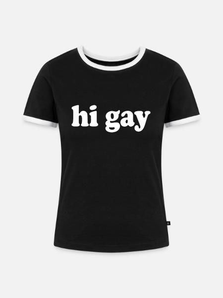Schwul - Frauen Kontrast-T-Shirt - Schwarz/Weiß