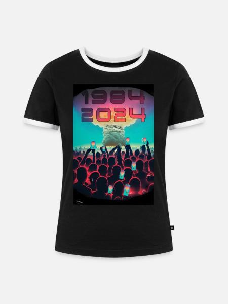 NUKE 1 vonYume Ursprünge - Frauen Kontrast-T-Shirt - Schwarz/Weiß