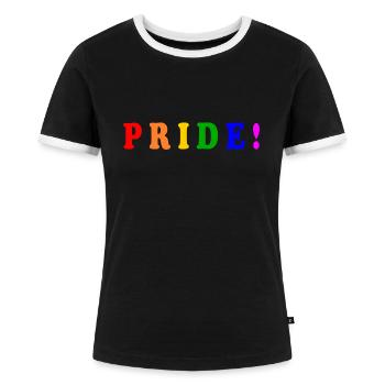 Pride - Frauen Kontrast-T-Shirt - Schwarz/Weiß - Vorne - Selfina (174cm)