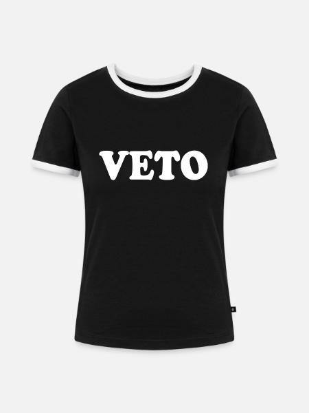Veto - Frauen Kontrast-T-Shirt - Schwarz/Weiß