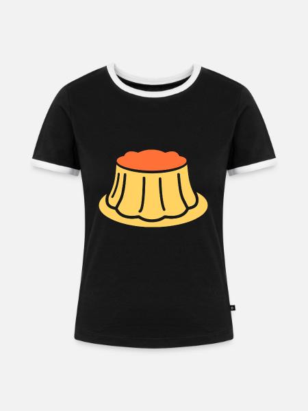 Obsttorte - Frauen Kontrast-T-Shirt - Schwarz/Weiß