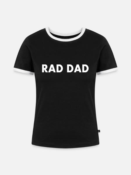 Rad dad - Frauen Kontrast-T-Shirt - Schwarz/Weiß