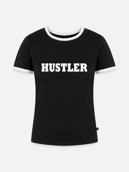 Hustler - Frauen Kontrast-T-Shirt - Schwarz/Weiß
