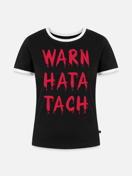 Warn hata Tach - Frauen Kontrast-T-Shirt - Schwarz/Weiß