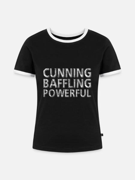 Cunning Baffling Powerful 3 - Frauen Kontrast-T-Shirt - Schwarz/Weiß