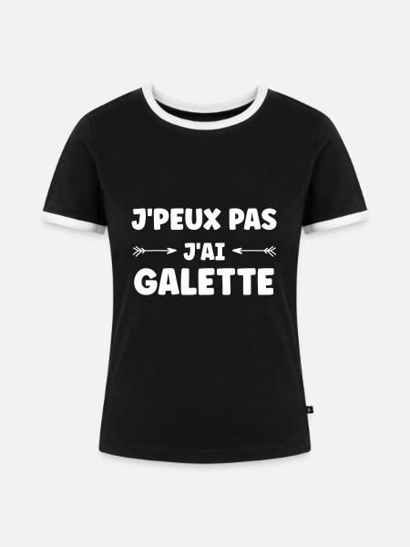 Pfannkuchen - Frauen Kontrast-T-Shirt - Schwarz/Weiß