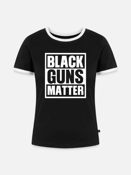 Black Guns Matter - Frauen Kontrast-T-Shirt - Schwarz/Weiß