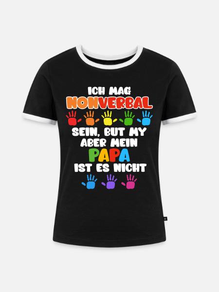 Autismus Bewusstsein autistisches Kind - Frauen Kontrast-T-Shirt - Schwarz/Weiß