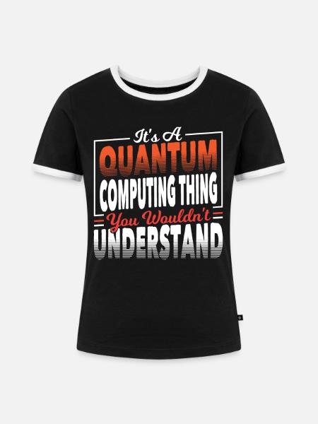 Quantenmechanik Wissenschaft Materie - Frauen Kontrast-T-Shirt - Schwarz/Weiß