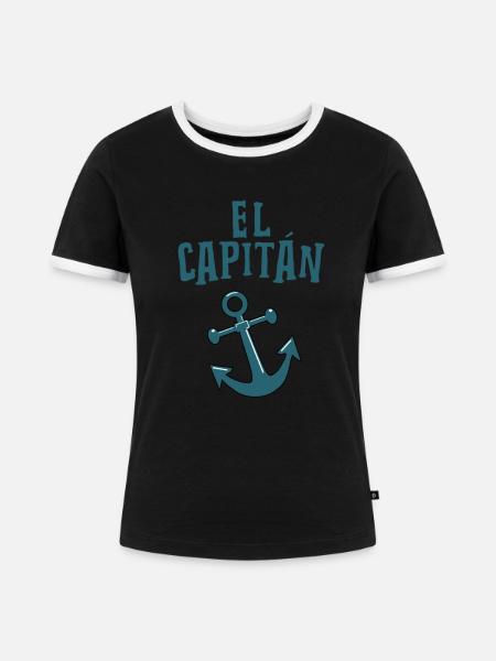 El Capitán - Frauen Kontrast-T-Shirt - Schwarz/Weiß