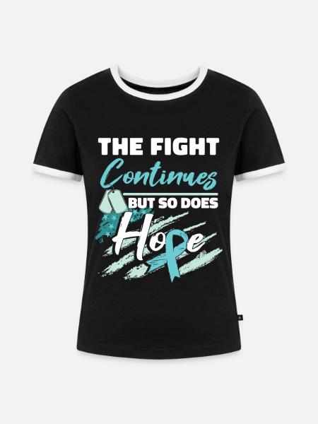 PTBS-Krieger PTBS-Bewusstseinsmonat - Frauen Kontrast-T-Shirt - Schwarz/Weiß