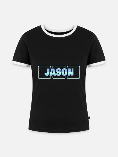 Jason - Frauen Kontrast-T-Shirt - Schwarz/Weiß