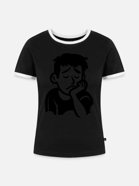 Ermüdung - Frauen Kontrast-T-Shirt - Schwarz/Weiß