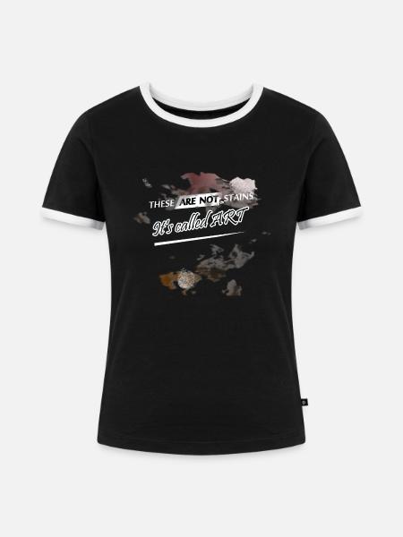 Art - Frauen Kontrast-T-Shirt - Schwarz/Weiß