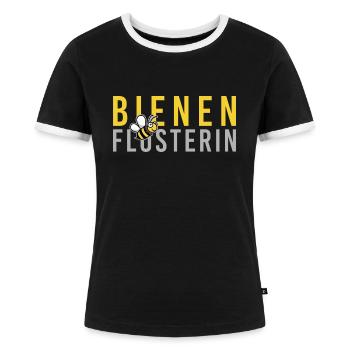 Bienenflüsterin Biene Imkerin bee Bienenkönigin - Frauen Kontrast-T-Shirt - Schwarz/Weiß - Vorne - Selfina (174cm)