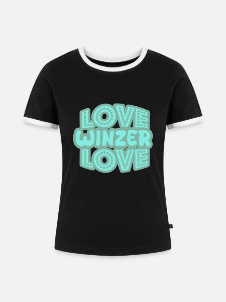 Spruch Winzer - Frauen Kontrast-T-Shirt - Schwarz/Weiß