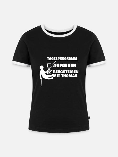 Vorname Thomas - Frauen Kontrast-T-Shirt - Schwarz/Weiß