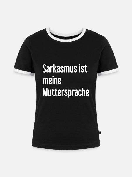 Sarkasmus-Profi - Frauen Kontrast-T-Shirt - Schwarz/Weiß