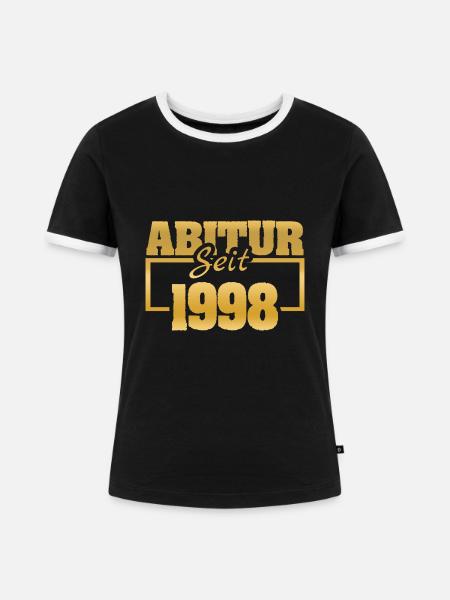 Abschlussklasse 1998 - Frauen Kontrast-T-Shirt - Schwarz/Weiß