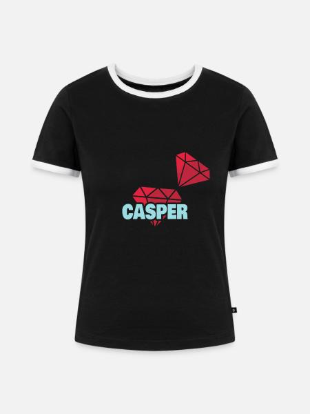 Kostbar Casper - Frauen Kontrast-T-Shirt - Schwarz/Weiß