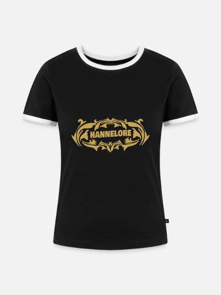 Golden Hannelore - Frauen Kontrast-T-Shirt - Schwarz/Weiß