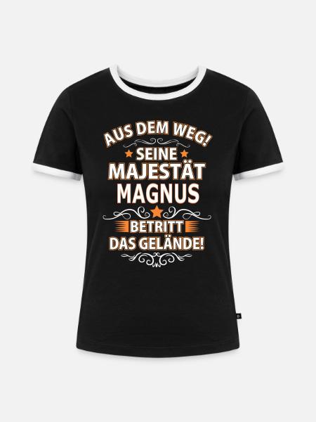 MAGNUS - Frauen Kontrast-T-Shirt - Schwarz/Weiß