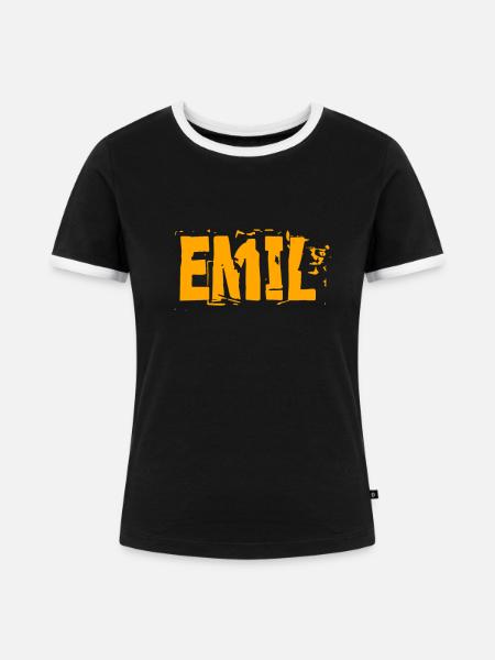 Emil - Frauen Kontrast-T-Shirt - Schwarz/Weiß