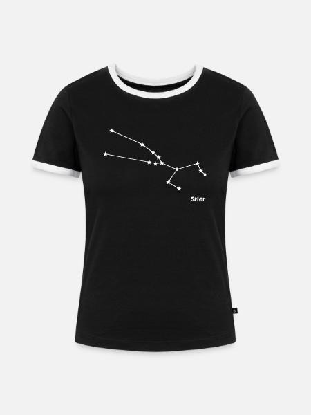 Sternzeichen Stier - Frauen Kontrast-T-Shirt - Schwarz/Weiß