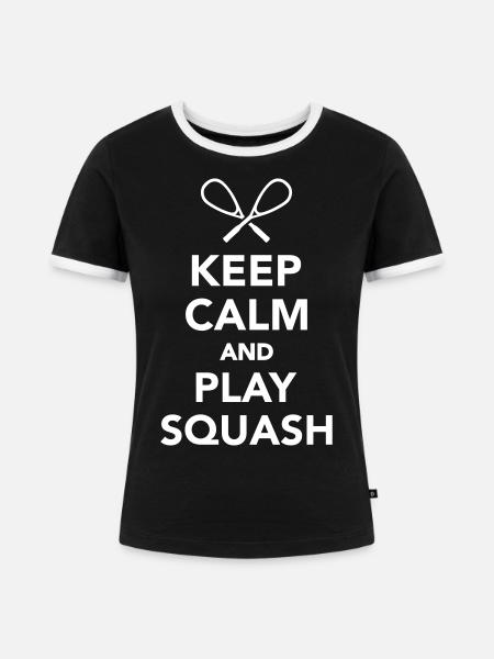 Squash - Frauen Kontrast-T-Shirt - Schwarz/Weiß