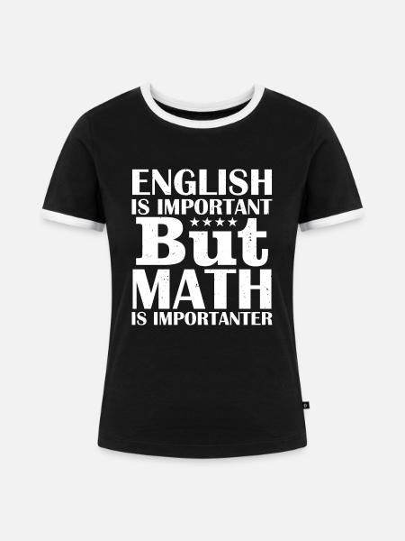 Englische Mathematik - Frauen Kontrast-T-Shirt - Schwarz/Weiß