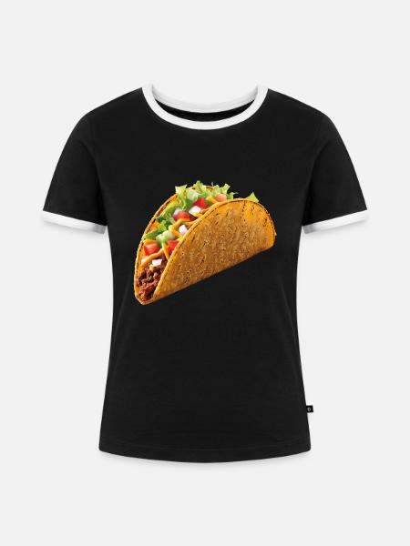 Taco - Frauen Kontrast-T-Shirt - Schwarz/Weiß