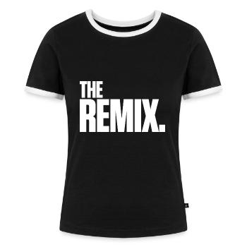 The Remix - Frauen Kontrast-T-Shirt - Schwarz/Weiß - Vorne - Selfina (174cm)