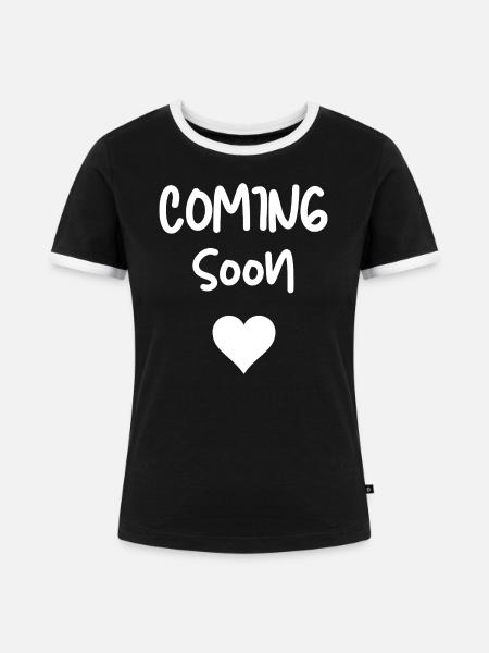 Coming Bald Herz - Frauen Kontrast-T-Shirt - Schwarz/Weiß