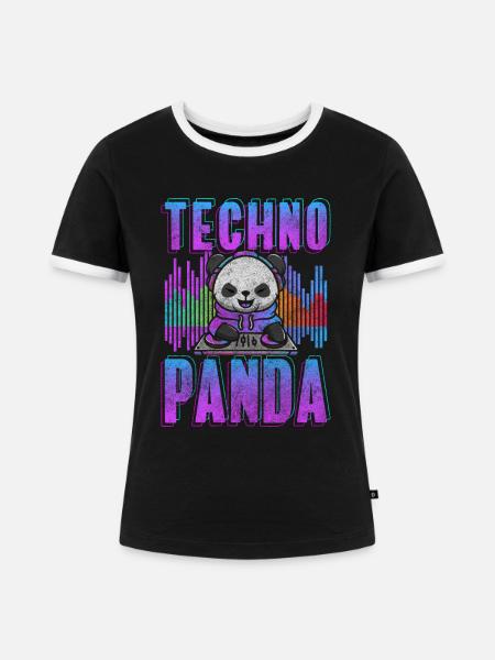 Rave Minimal Jumpstyle - Frauen Kontrast-T-Shirt - Schwarz/Weiß