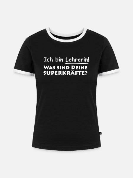 lehrerin - Frauen Kontrast-T-Shirt - Schwarz/Weiß