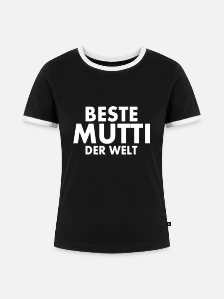 Beste mutti der welt - Frauen Kontrast-T-Shirt - Schwarz/Weiß