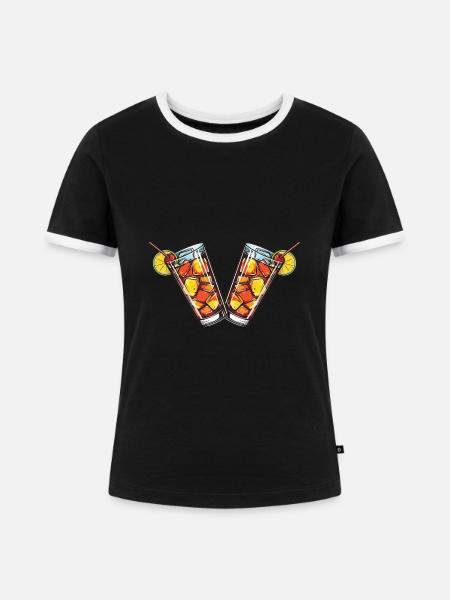 Limonade Getränk - Frauen Kontrast-T-Shirt - Schwarz/Weiß