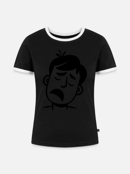 Ermüdung - Frauen Kontrast-T-Shirt - Schwarz/Weiß