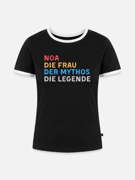 Noa Fau Mythos Legende - Frauen Kontrast-T-Shirt - Schwarz/Weiß
