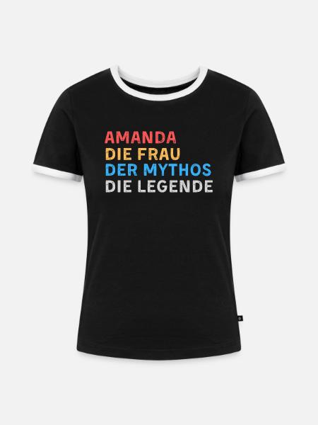 Amanda Fau Mythos Legende - Frauen Kontrast-T-Shirt - Schwarz/Weiß