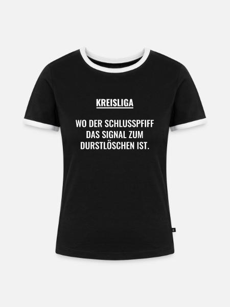 Das Signal zum Durstlöschen - Frauen Kontrast-T-Shirt - Schwarz/Weiß