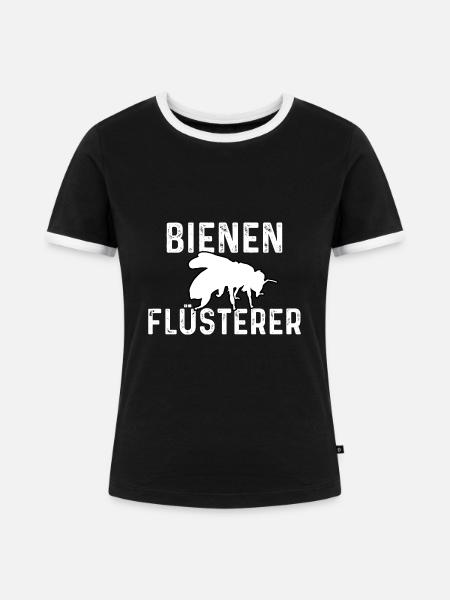 Bienen Flüsterer - Frauen Kontrast-T-Shirt - Schwarz/Weiß