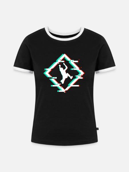 parkour - Frauen Kontrast-T-Shirt - Schwarz/Weiß