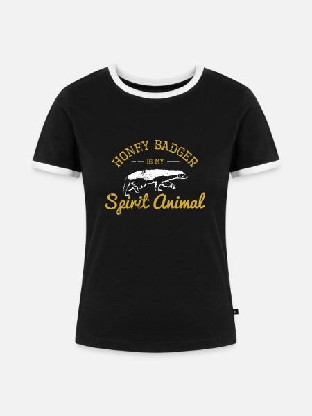 Ratel Leben - Frauen Kontrast-T-Shirt - Schwarz/Weiß